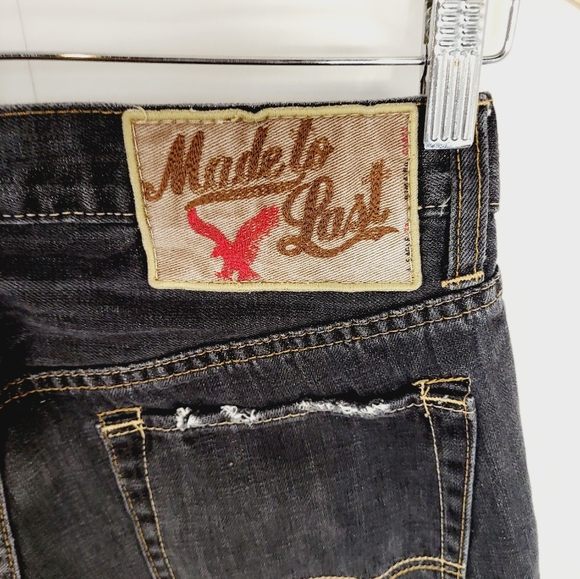 Men's American Eagle Black Jeans Low Rise Boot 32 / 30 - Picture 2 of 7